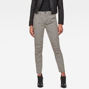 G-Star Raw  x Pharell Williams Elwood Mid Waist Boyfriend Houndstooth Jeans